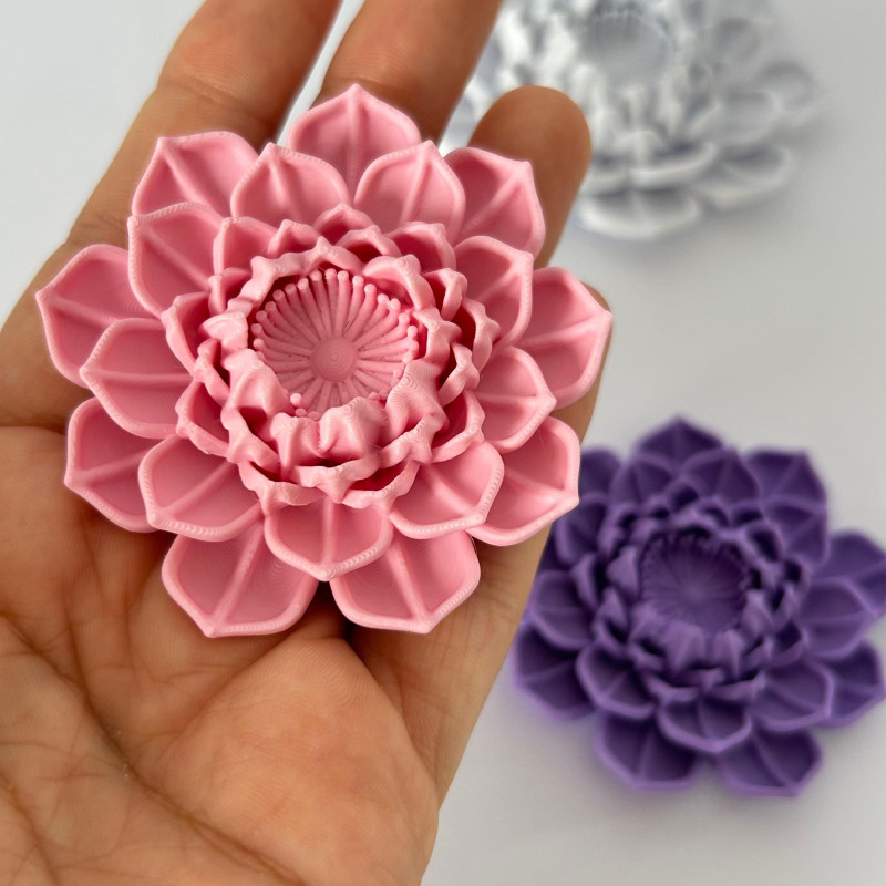 Detaylı Lotus Çiçeği 3D Baskı Dekorasyon Modeli Detaylı Lotus Çiçeği 3D Baskı Dekorasyon Modeli