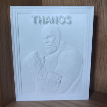 3D Baskı Thanos Rölyef Heykeli - Marvel Koleksiyon Parçası