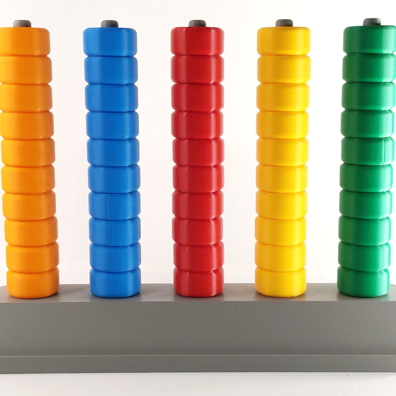 Modüler Dikey Abaküs - Matematik Öğrenme Seti