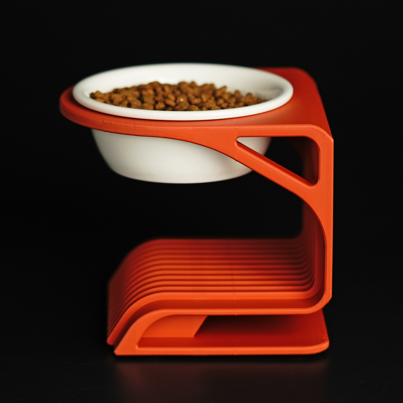 Onami Evcil Hayvan Mama Kabı Yükseltici Stand - Dalga Tasarım