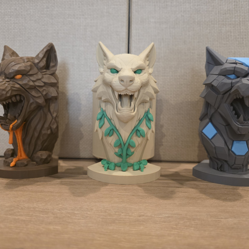 Cerberus 3 Başlı Kalemlik - 3D Baskı Ofis Dekorasyonu