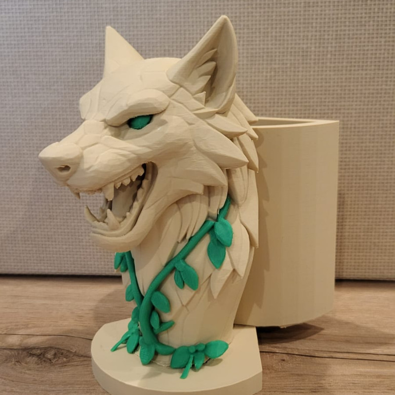 Cerberus 3 Başlı Kalemlik - 3D Baskı Ofis Dekorasyonu