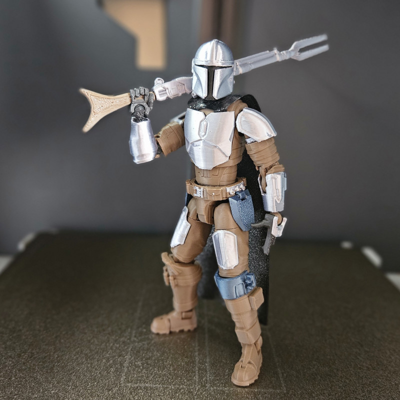 The Mandalorian 3D Baskı Figür - Din Djarin Aksiyon Modeli