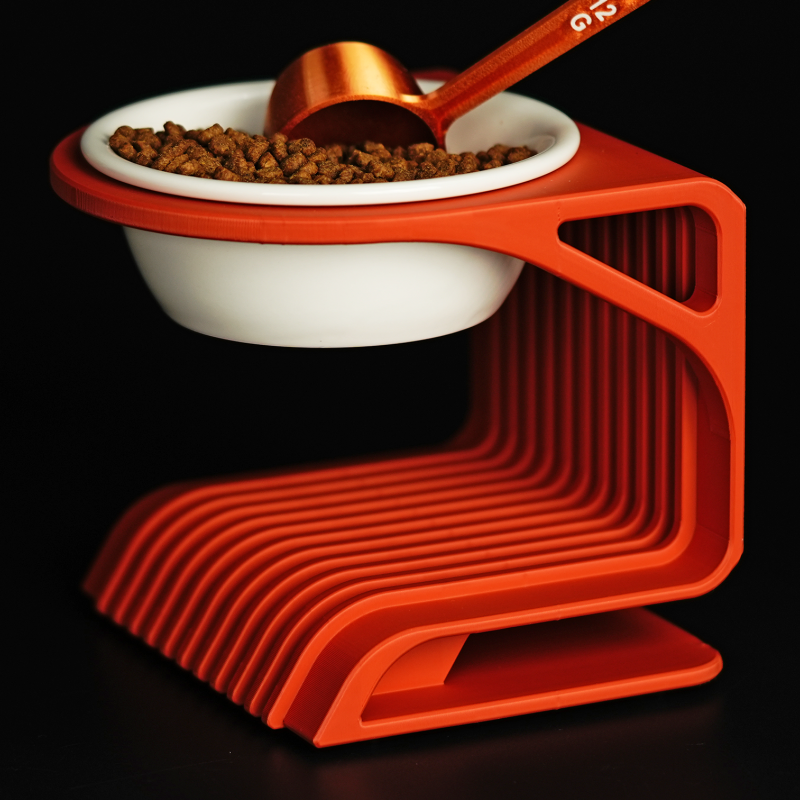 Onami Evcil Hayvan Mama Kabı Yükseltici Stand - Dalga Tasarım