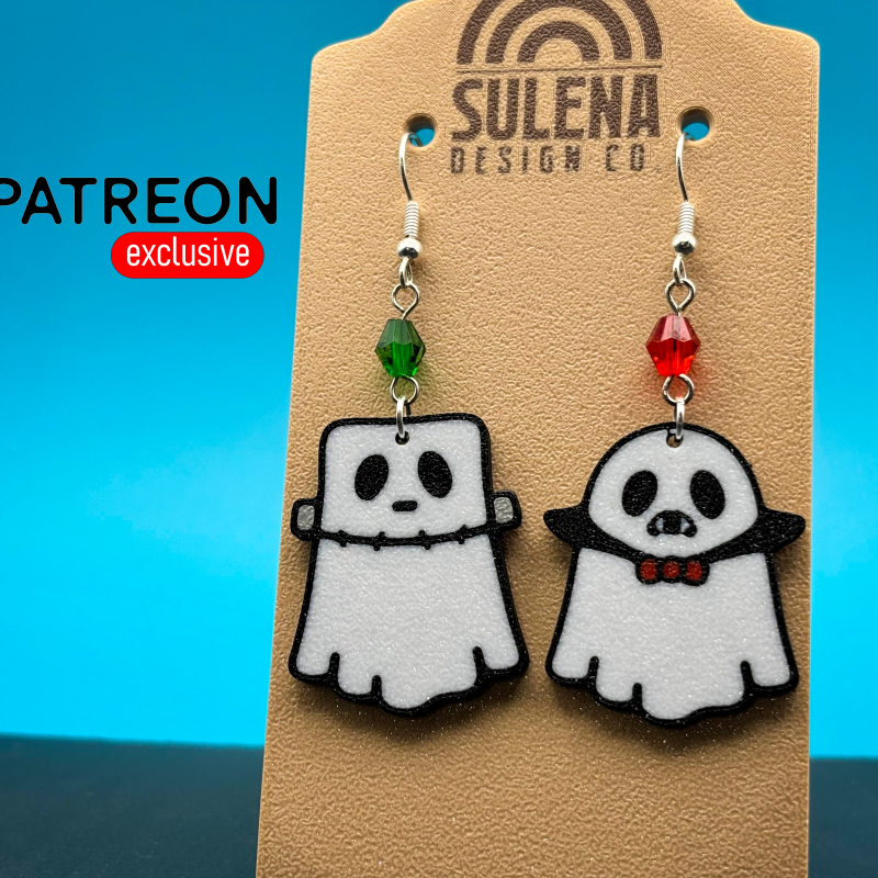 Korku Hayaleti Halloween Küpeleri - 3D Baskı Korku Film Aksesuarı Korku Hayaleti Halloween Küpeleri - 3D Baskı Korku Film Aksesuarı