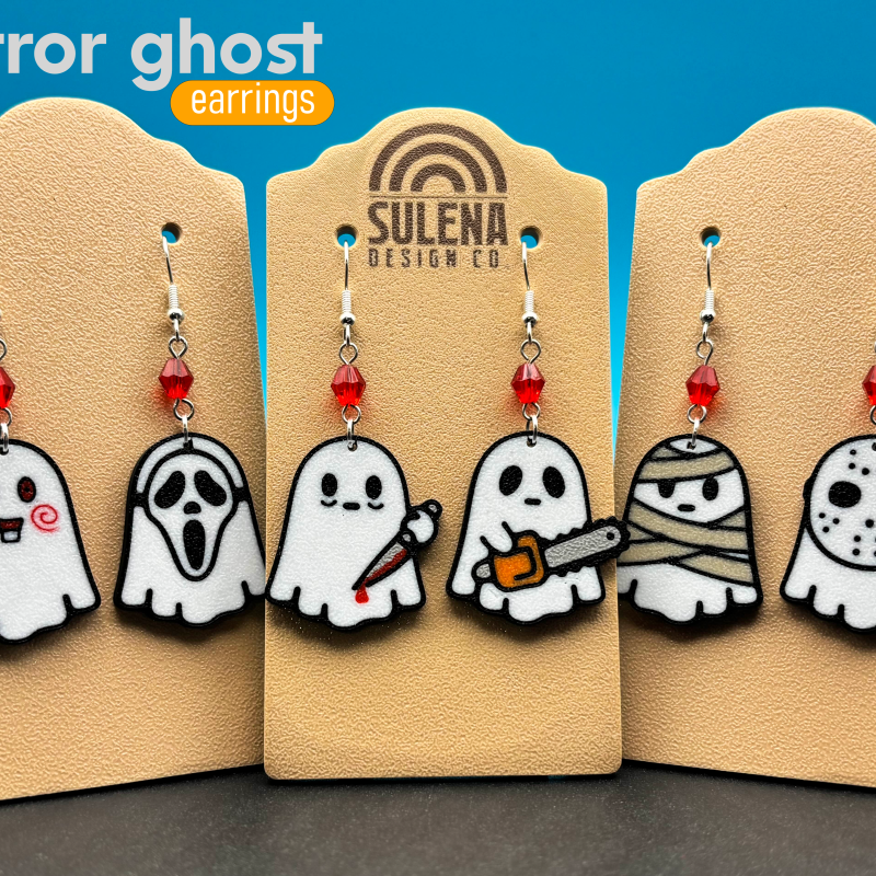 Korku Hayaleti Halloween Küpeleri - 3D Baskı Korku Film Aksesuarı Korku Hayaleti Halloween Küpeleri - 3D Baskı Korku Film Aksesuarı