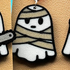 Korku Hayaleti Halloween Küpeleri - 3D Baskı Korku Film Aksesuarı Korku Hayaleti Halloween Küpeleri - 3D Baskı Korku Film Aksesuarı