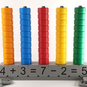 Modüler Dikey Abaküs - Matematik Öğrenme Seti