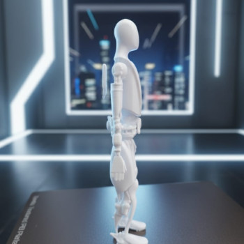 Android AI Heykeli - 3D Baskı Beyaz PETG Sanat Eseri