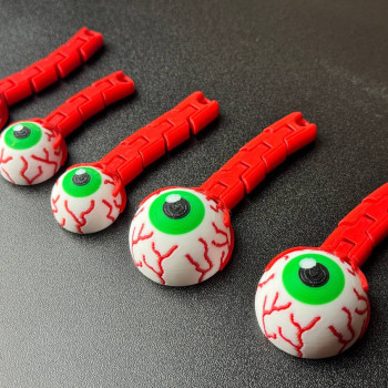 Esnek Kanlı Göz Anahtarlık - 3D Baskılı Cadılar Bayramı Aksesuarı