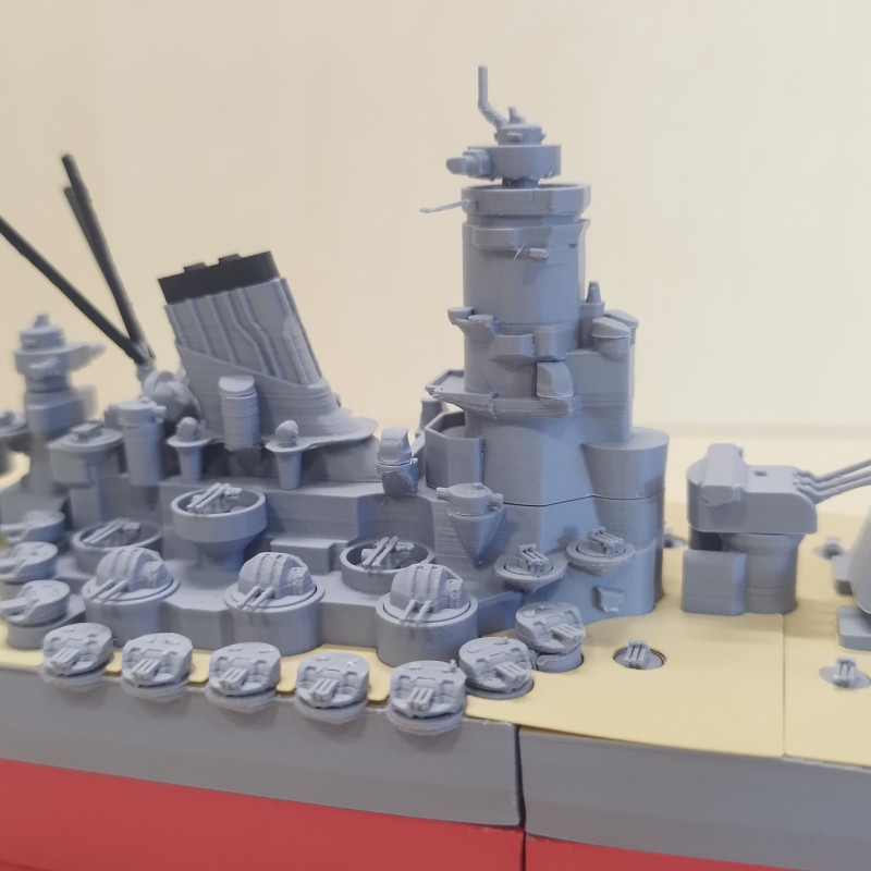 IJN Yamato Savaş Gemisi 3D Baskı Modeli - Yüksek Detay
