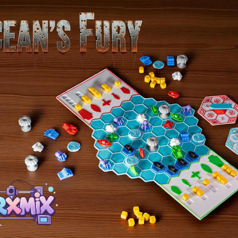 Oceans Fury Deniz Savaşı Strateji Oyunu - 3D Baskılı