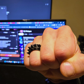 Taktiksel Dikenli Yüzük - Punk Tarzı 3D Baskı Aksesuar