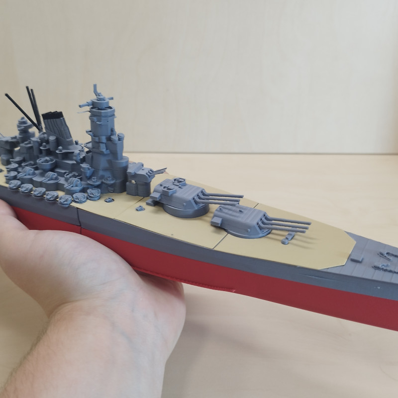 IJN Yamato Savaş Gemisi 3D Baskı Modeli - Yüksek Detay