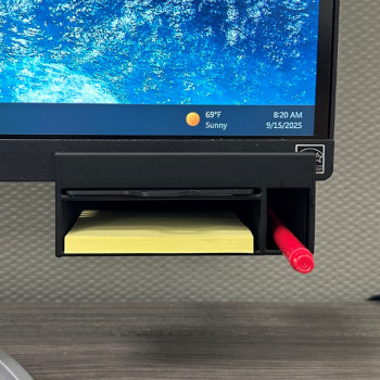 Monitör Altı Yapışkan Not ve Kalem Tutucu - Şablonlu 3D Baskı