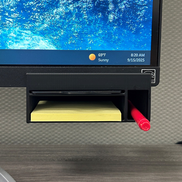 Monitör Altı Yapışkan Not ve Kalem Tutucu - Şablonlu 3D Baskı