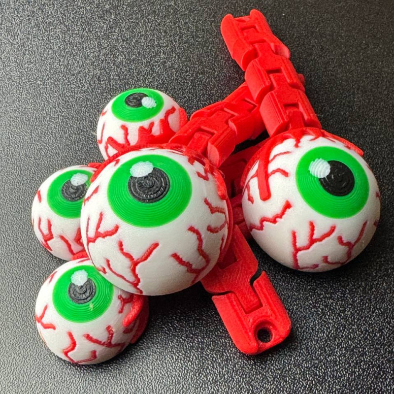 Esnek Kanlı Göz Anahtarlık - 3D Baskılı Cadılar Bayramı Aksesuarı