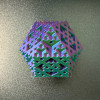 Fraktal Küp Çapraz 3D Baskı Matematik Dekor - Seviye 3