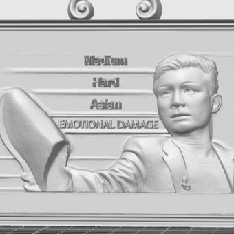 Steven He Rölyef Heykel - 3D Baskı Dekoratif Sanat Eseri