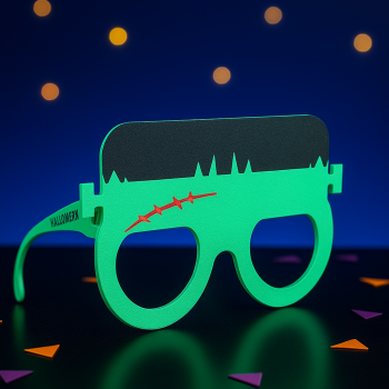 Frankenstein Monster Gözlük - 3D Baskılı Cadılar Bayramı Aksesuarı