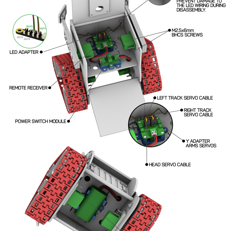 Droid-E3D Cyberbrick Robot - 3D Baskılı DIY Robot Kiti
