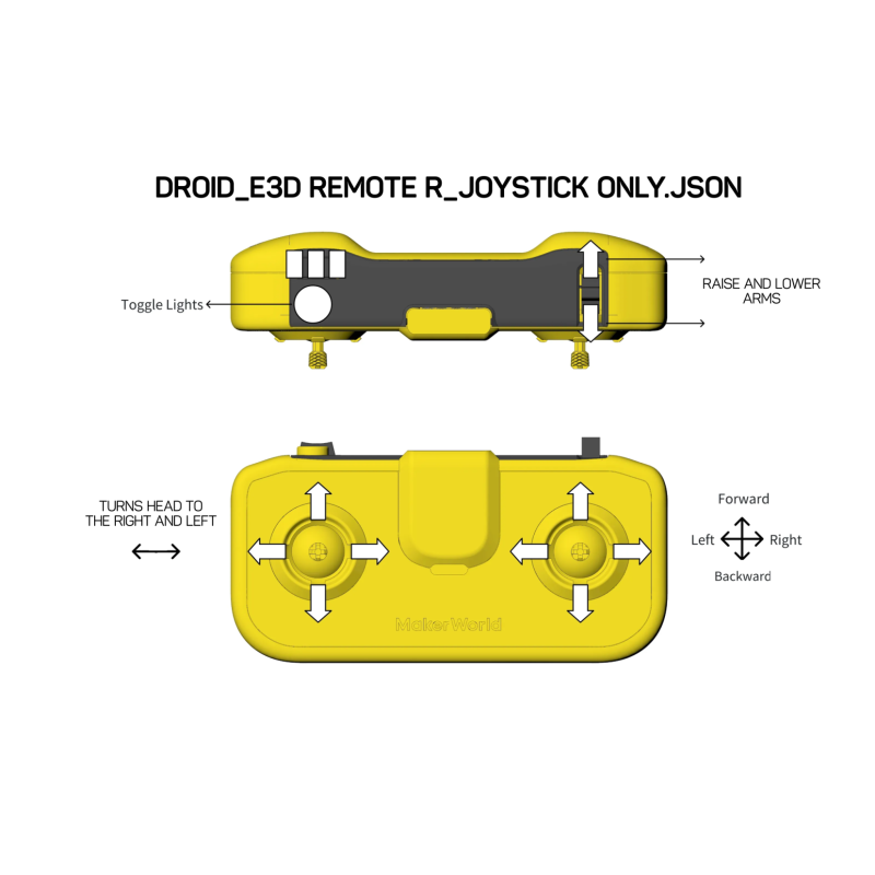 Droid-E3D Cyberbrick Robot - 3D Baskılı DIY Robot Kiti