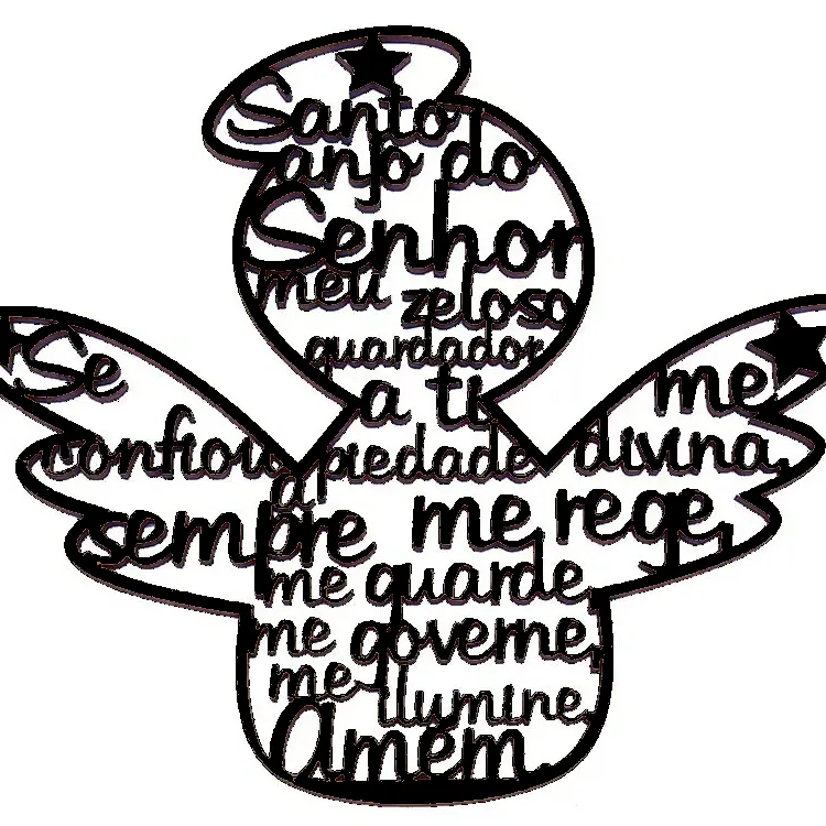 Koruyucu Melek Duvar Rölyefi - 3D Baskı Dekorasyon