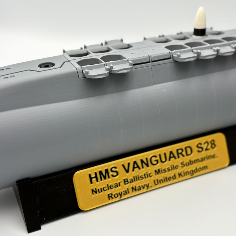 HMS Vanguard S28 Denizaltı 3D Baskı Modeli - 94cm Detaylı Maket