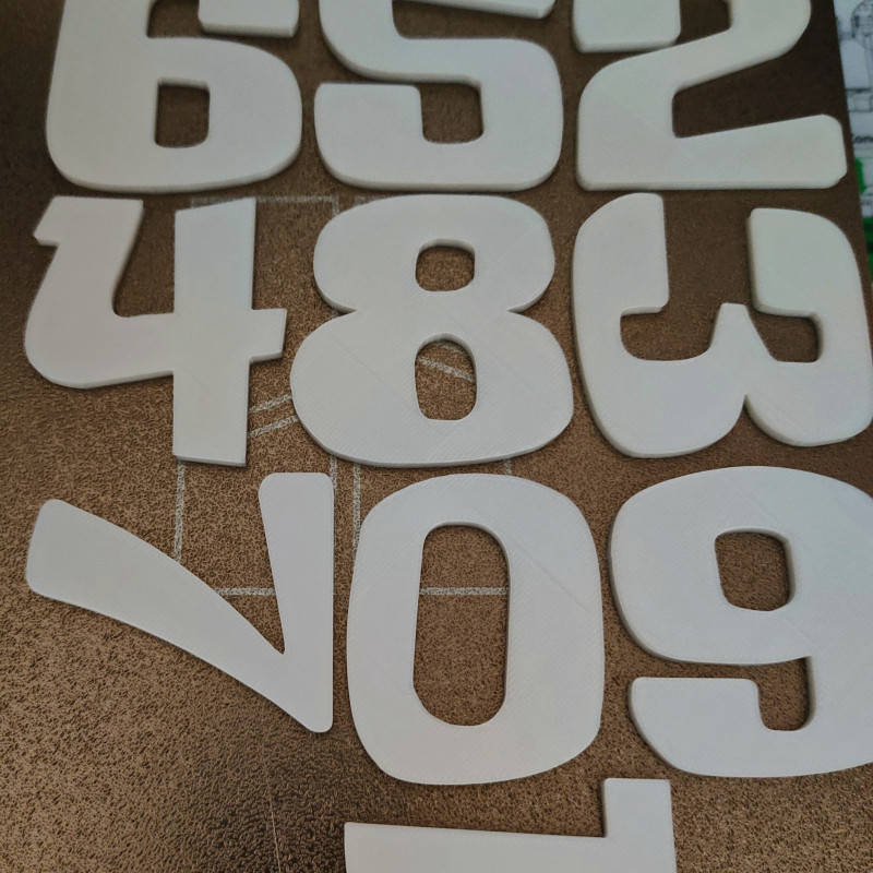 0-9 Eğitici 3D Baskı Rakam Seti - Dekoratif ve Öğretici