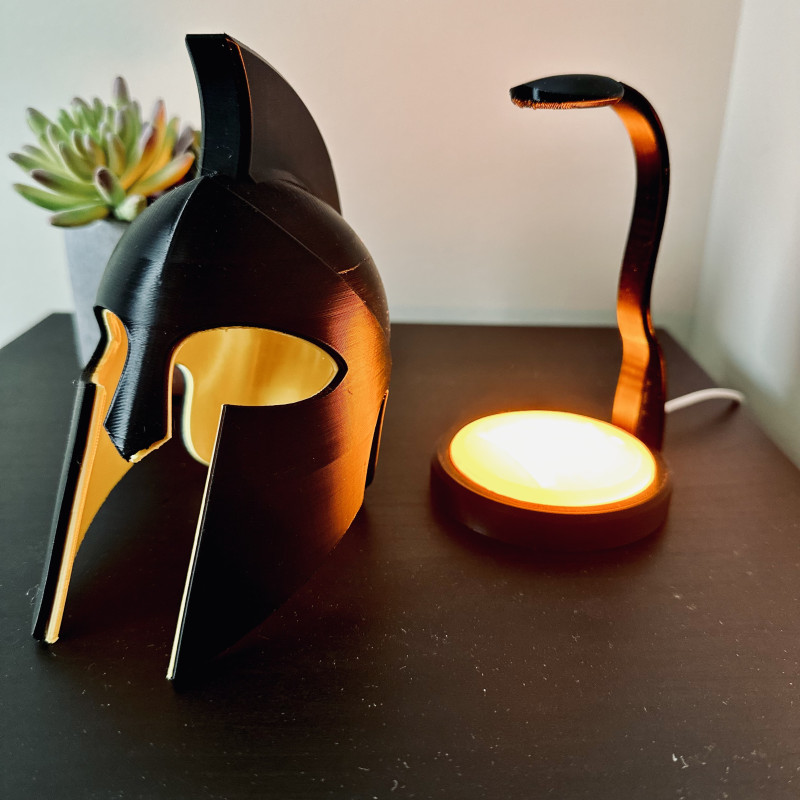 Yunan Mitolojisi Karanlık Miğferi - 3D Baskı Dekoratif Lamba