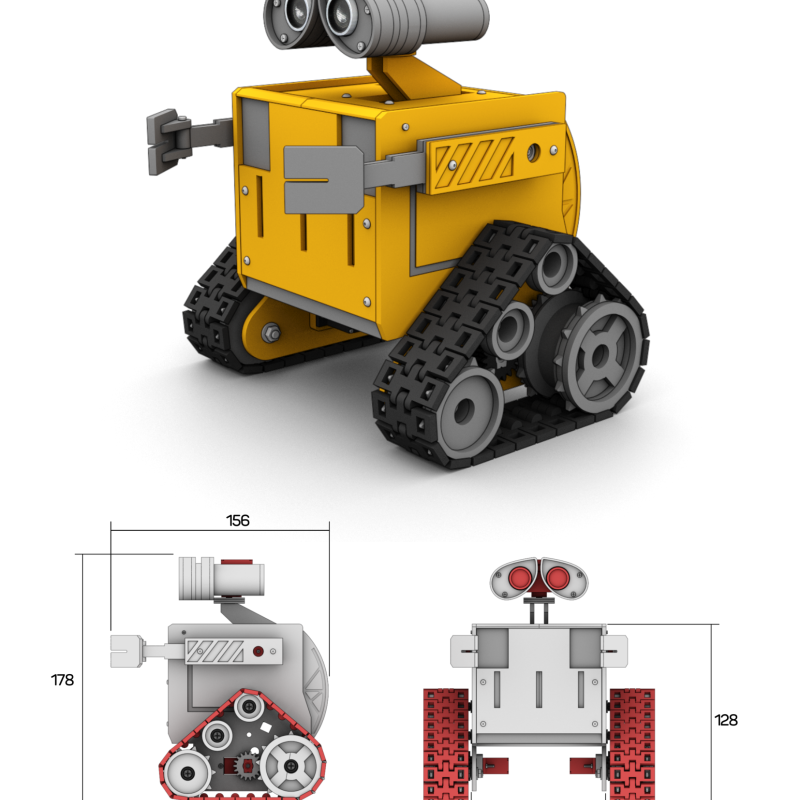 Droid-E3D Cyberbrick Robot - 3D Baskılı DIY Robot Kiti