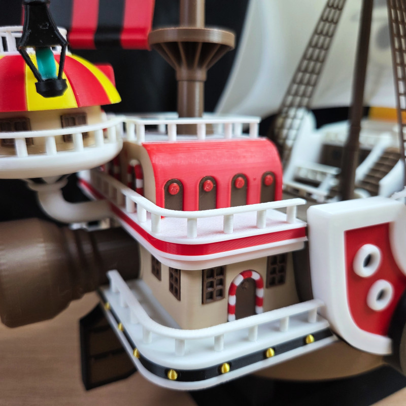 One Piece Thousand Sunny 3D Baskı Gemi Modeli - Bambu Lab Uyumlu