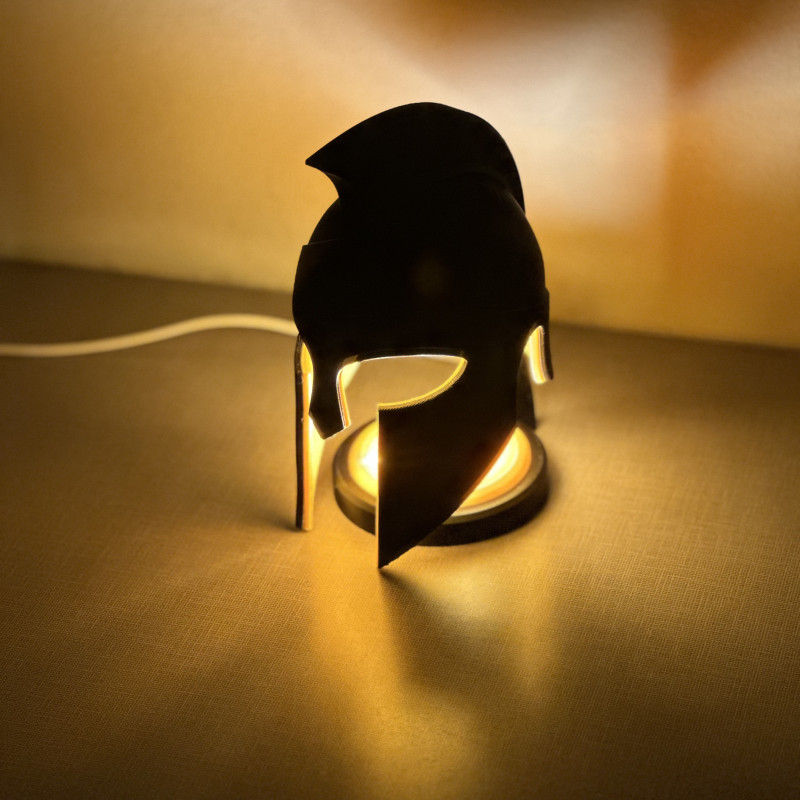 Yunan Mitolojisi Karanlık Miğferi - 3D Baskı Dekoratif Lamba