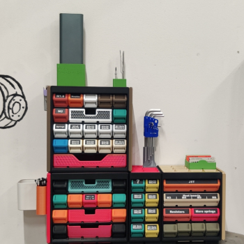 Modüler Gridfinity Düzenleme Kutusu - SKADIS HSW Uyumlu 3D Baskı