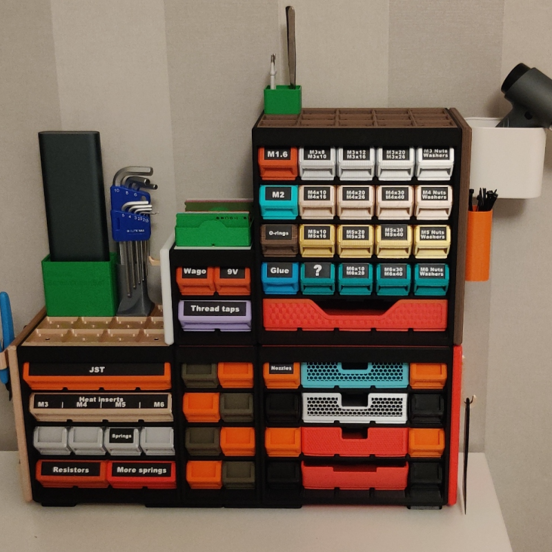 Modüler Gridfinity Düzenleme Kutusu - SKADIS HSW Uyumlu 3D Baskı