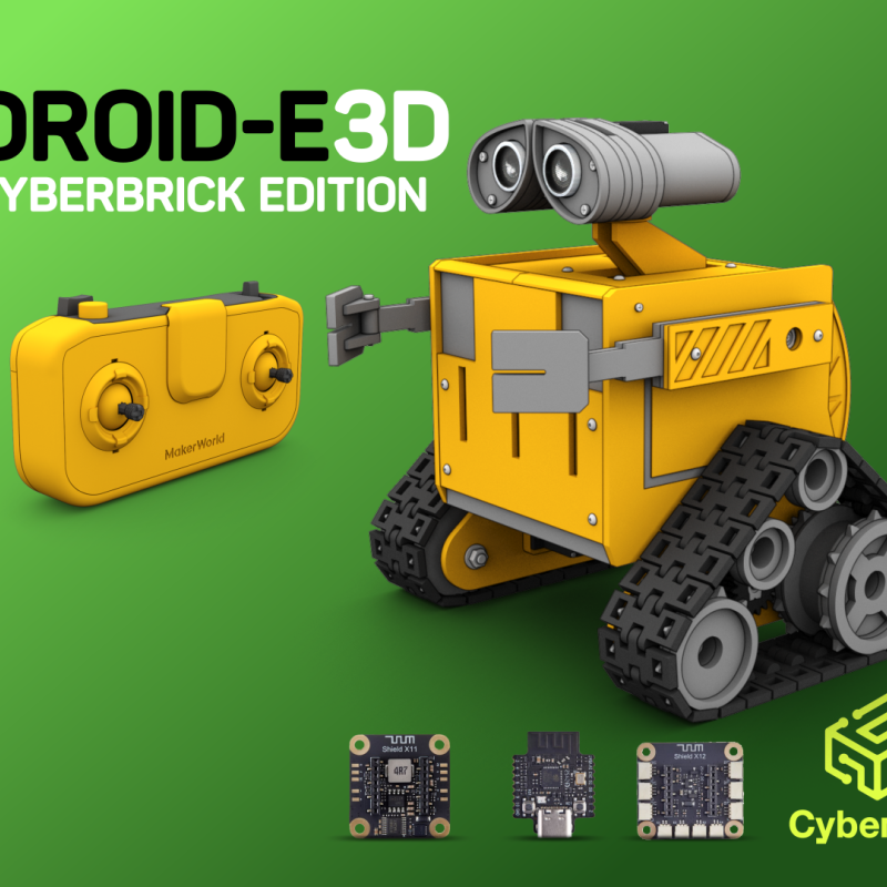 Droid-E3D Cyberbrick Robot - 3D Baskılı DIY Robot Kiti