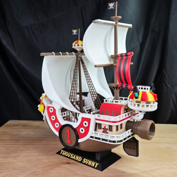 One Piece Thousand Sunny 3D Baskı Gemi Modeli - Bambu Lab Uyumlu
