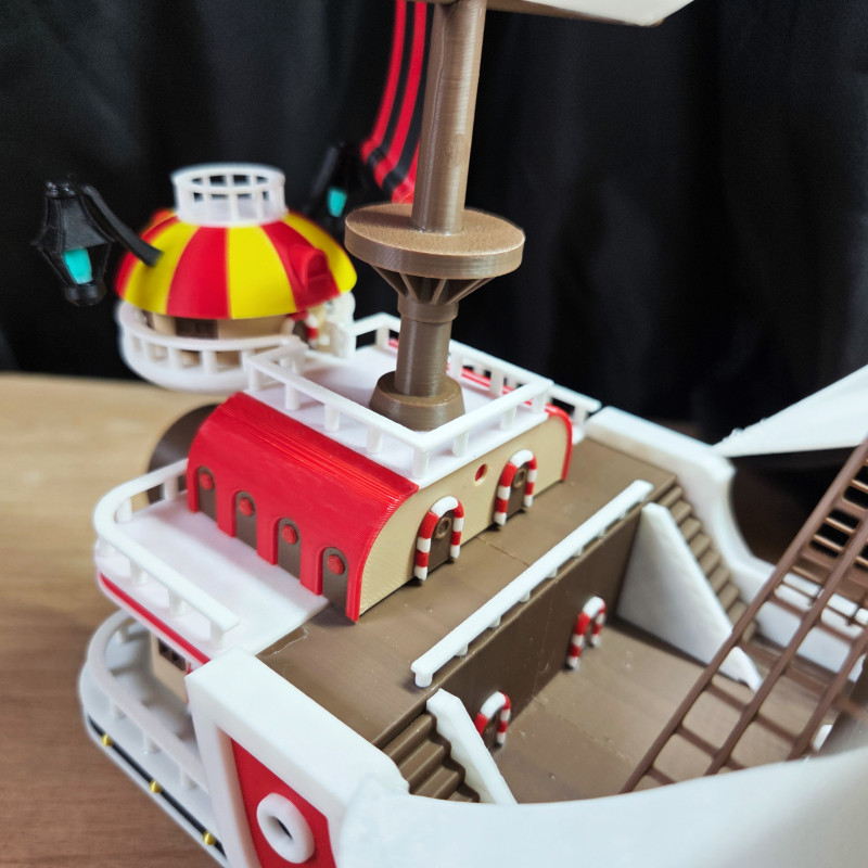 One Piece Thousand Sunny 3D Baskı Gemi Modeli - Bambu Lab Uyumlu