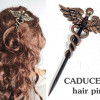 Caduceus Saç Tokası - Yunan Mitolojisi Tasarımı 3D Baskı Saç Aksesuarı