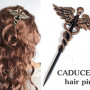 Caduceus Saç Tokası - Yunan Mitolojisi Tasarımı 3D Baskı Saç Aksesuarı