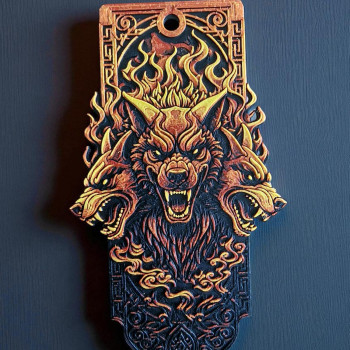 Hades Üç Başlı Köpek Cerberus 3D Baskı Kitap Ayracı - Mitolojik Tasarım