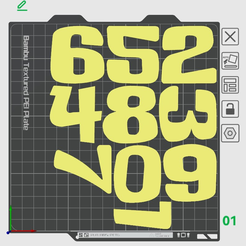 0-9 Eğitici 3D Baskı Rakam Seti - Dekoratif ve Öğretici