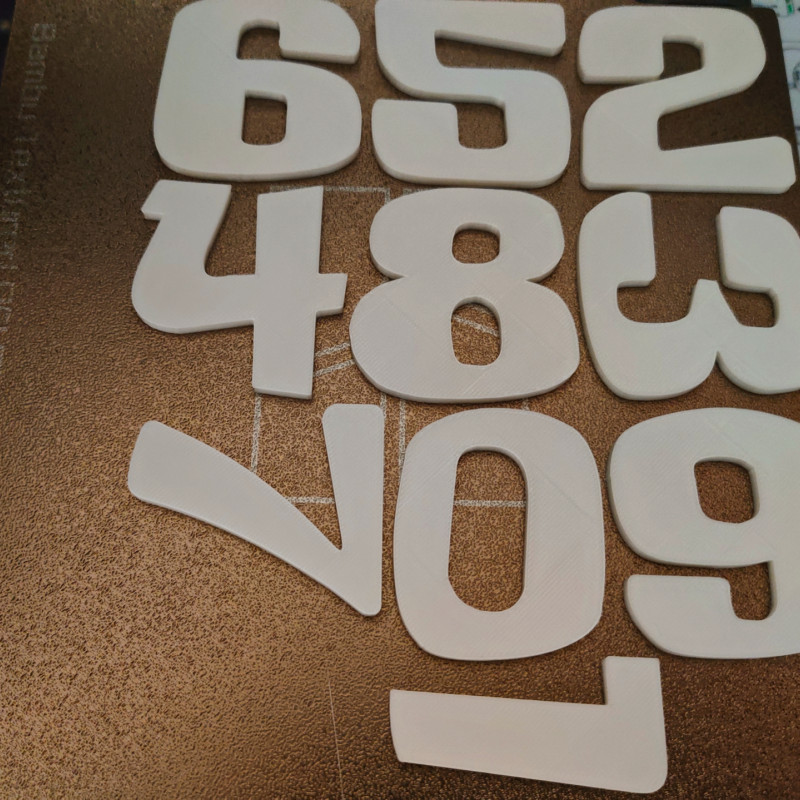 0-9 Eğitici 3D Baskı Rakam Seti - Dekoratif ve Öğretici