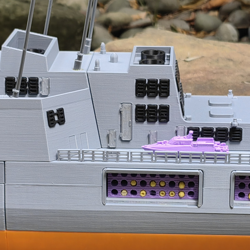 Type 055 Destroyer S-Class 3D Baskı Savaş Gemisi Maketi - 1 Metre