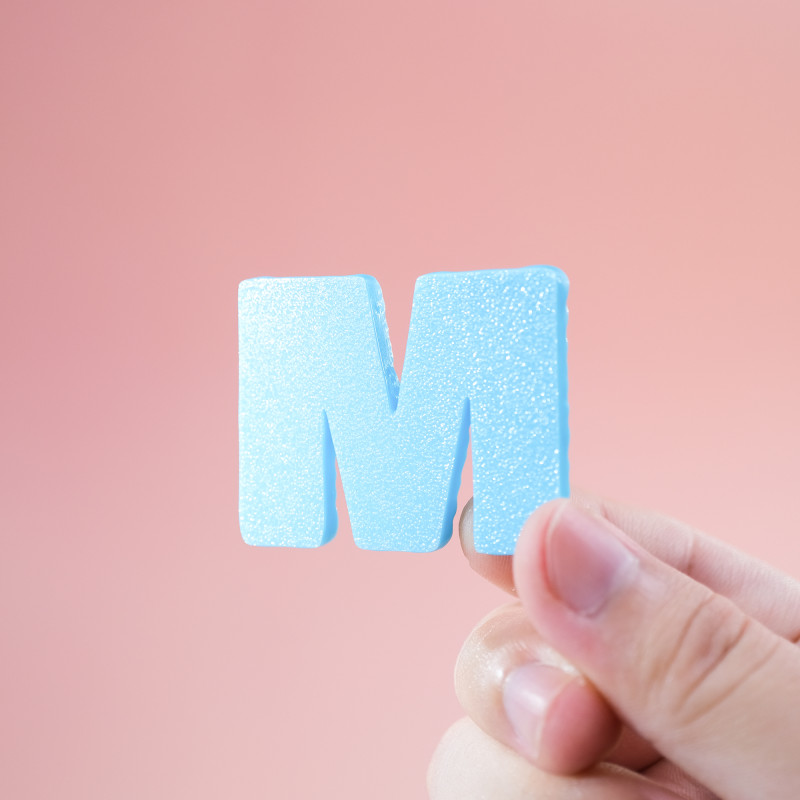 Kumaş Dokulu Alfabe Anahtarlık Seti - 26 Harf 3D Baskı