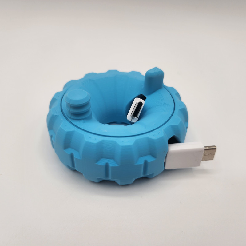 Pratik Donut Şekilli Kablo Sarıcı - 3D Baskılı Taşınabilir Kablo Organizatörü