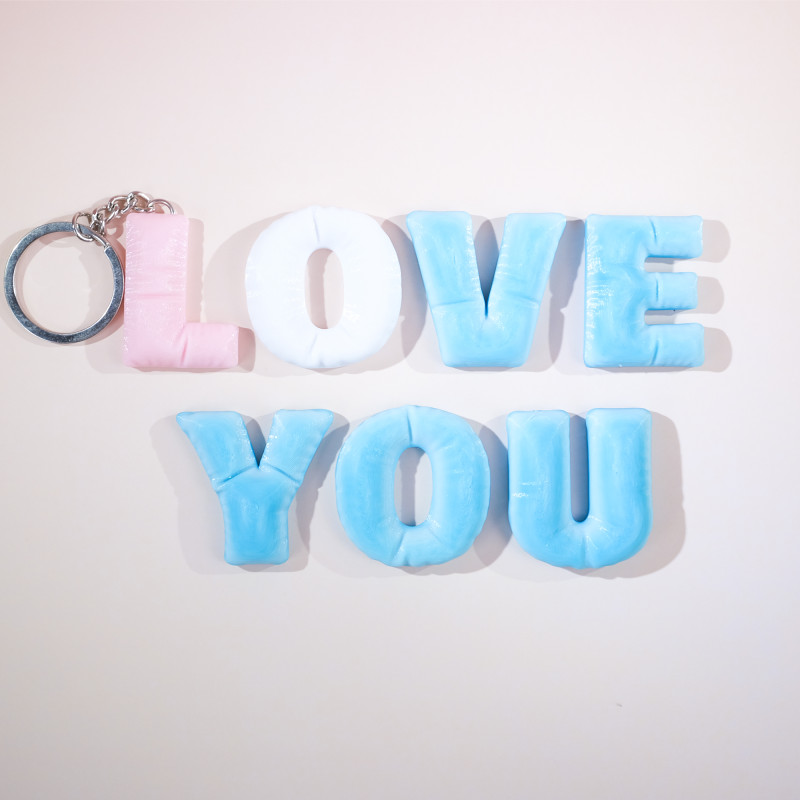 Kumaş Dokulu Alfabe Anahtarlık Seti - 26 Harf 3D Baskı