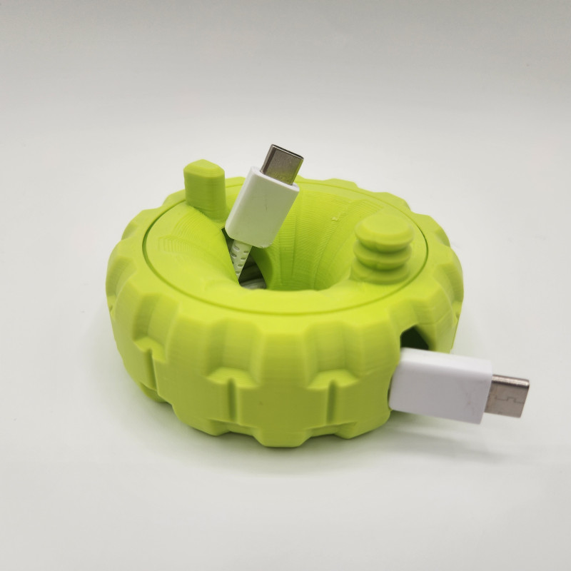 Pratik Donut Şekilli Kablo Sarıcı - 3D Baskılı Taşınabilir Kablo Organizatörü