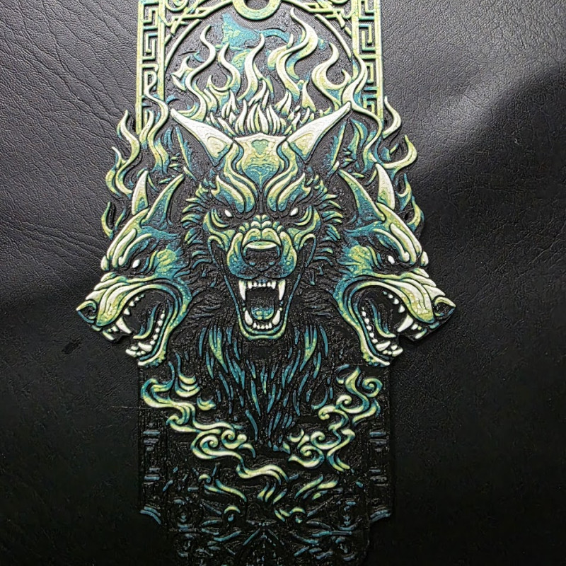 Hades Üç Başlı Köpek Cerberus 3D Baskı Kitap Ayracı - Mitolojik Tasarım