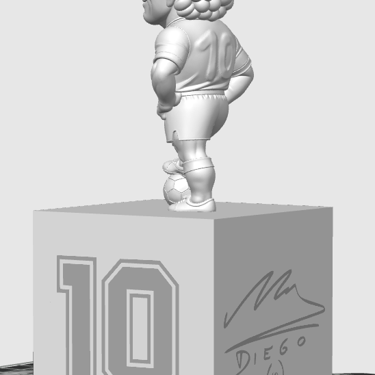 Maradona LED Aydınlatmalı 3D Baskı Heykel - Özel Tabanlı